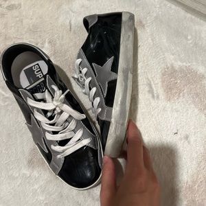 EUC Patent Black Sneakers